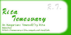 rita temesvary business card